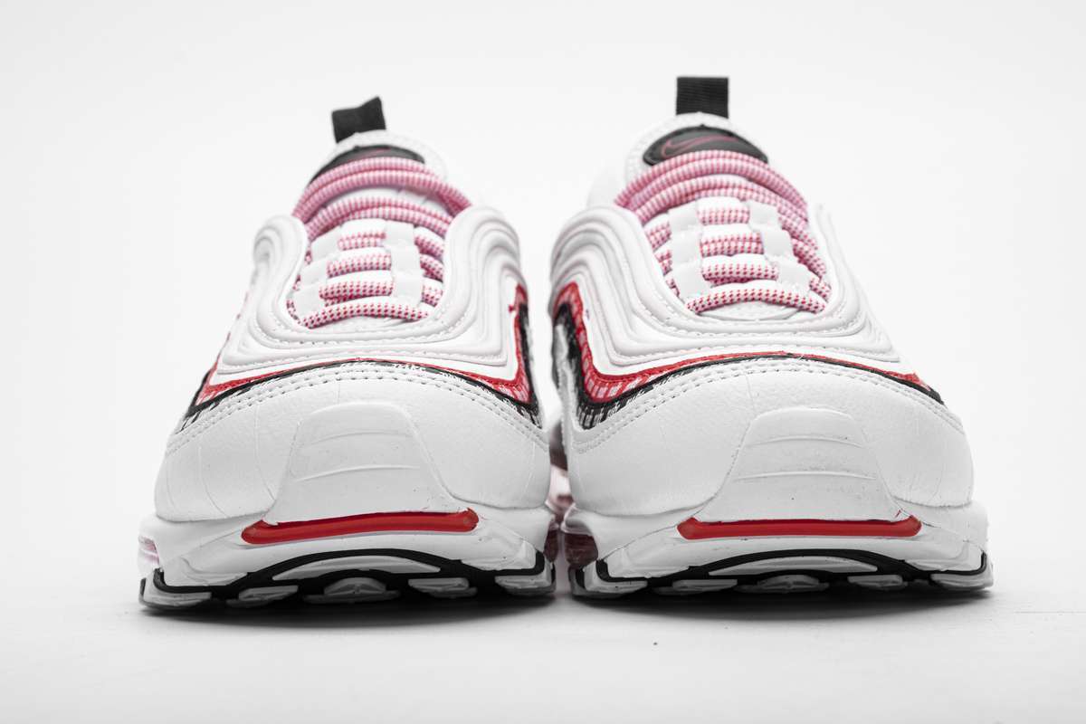 Alternative view of Nike Air Max 97 White University Red