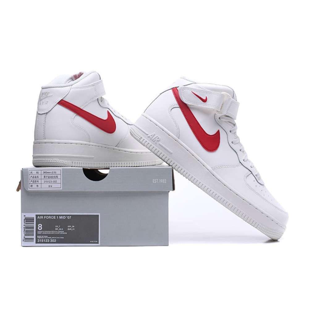 Nike Air Froce Red Tick Mid