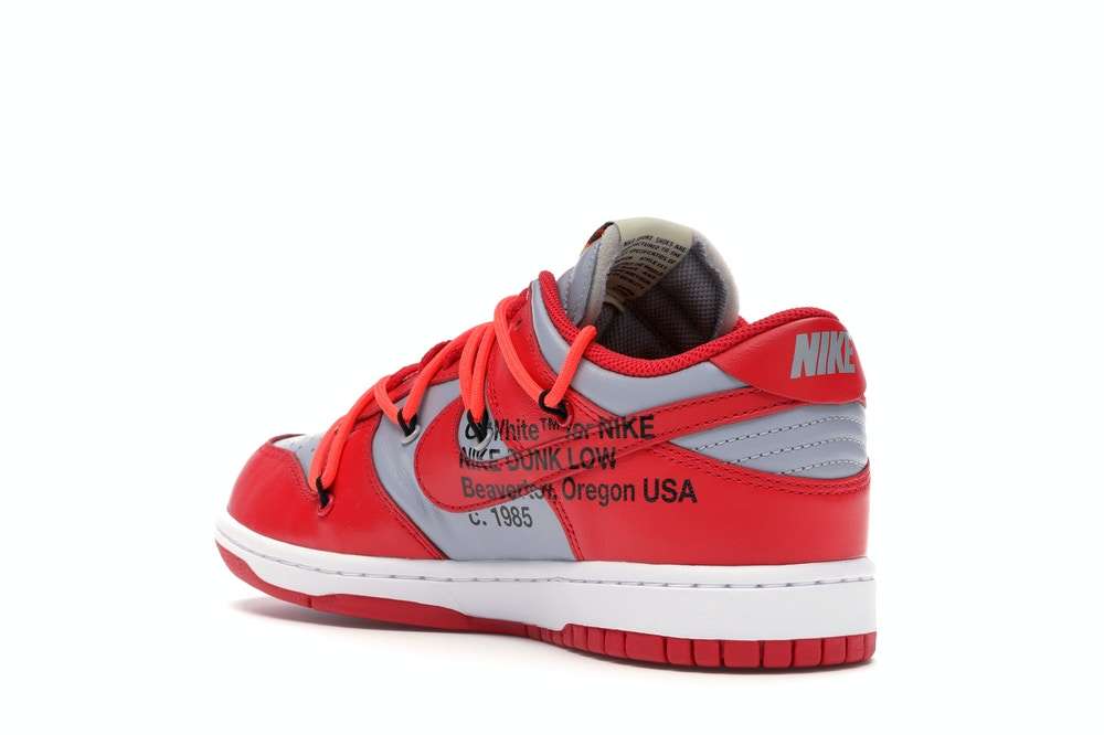 Alternative view of Nike Dunk Low Off-White University Red