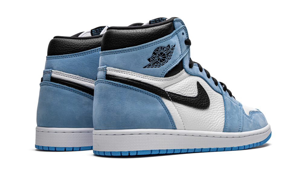 Alternative view of Air Jordan 1 Retro High White University Blue Black