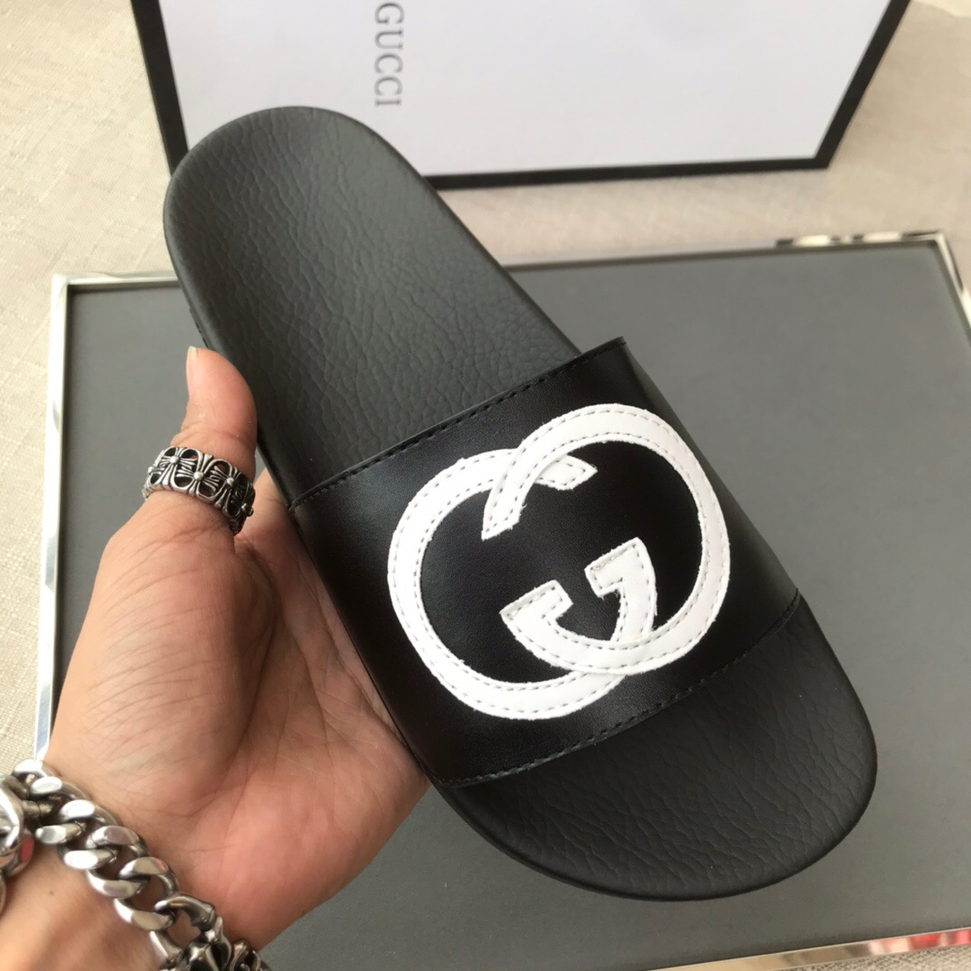 Chanclas Gucci SS19 Black & White - Imagen 3