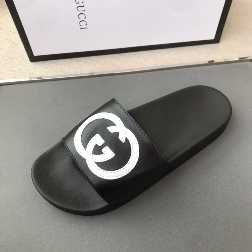 Chanclas Gucci SS19 Black & White - Imagen 5