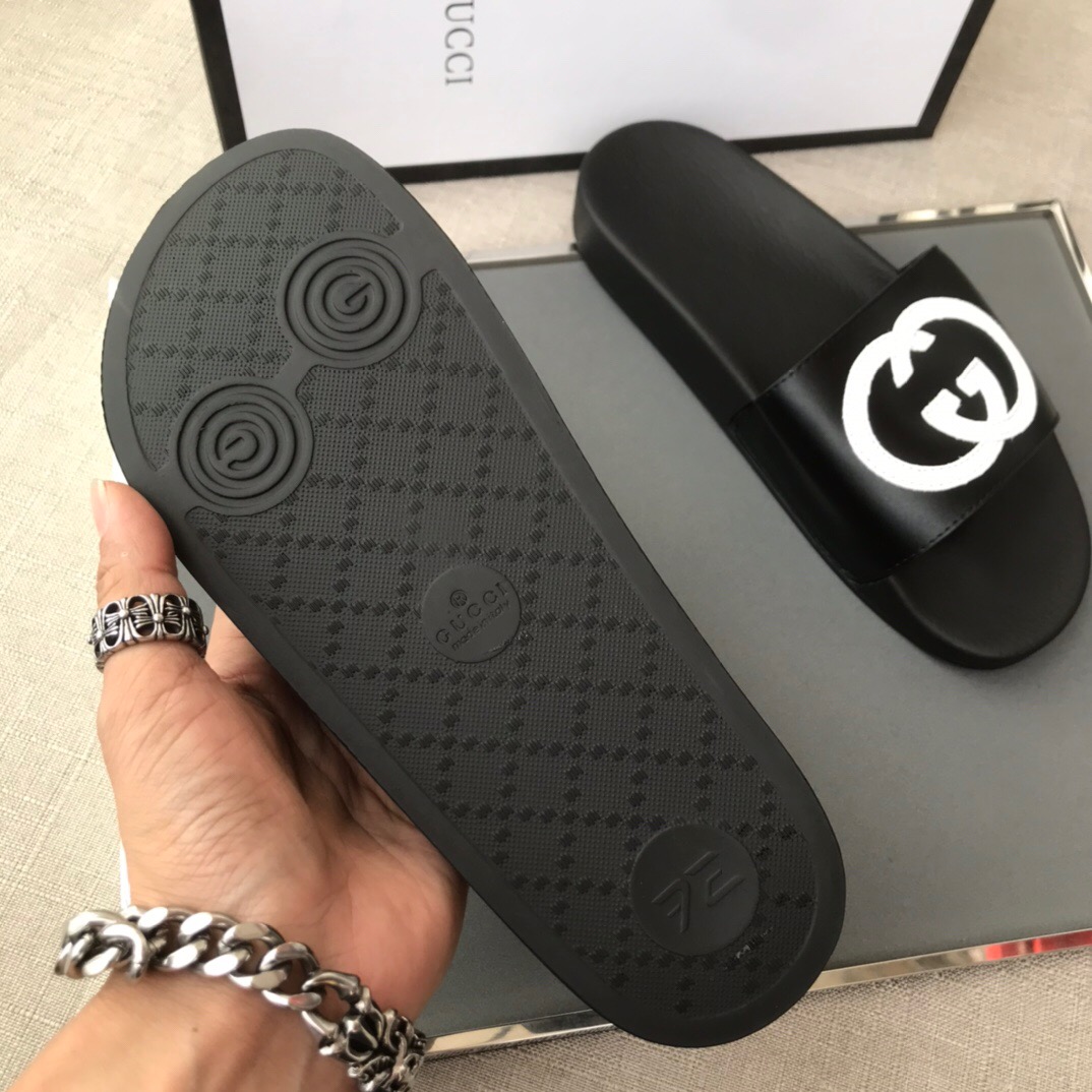 Chanclas Gucci SS19 Black & White - Imagen 6