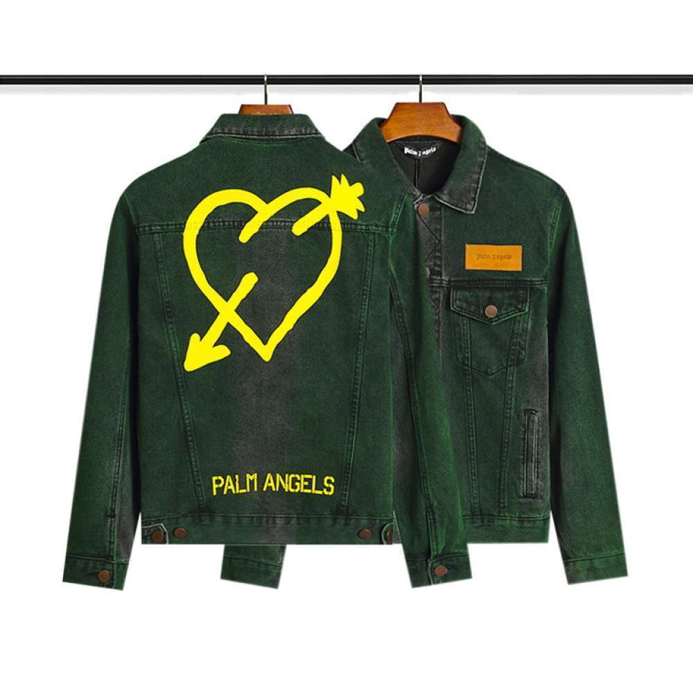 Chaqueta Denim Palm Angels Green