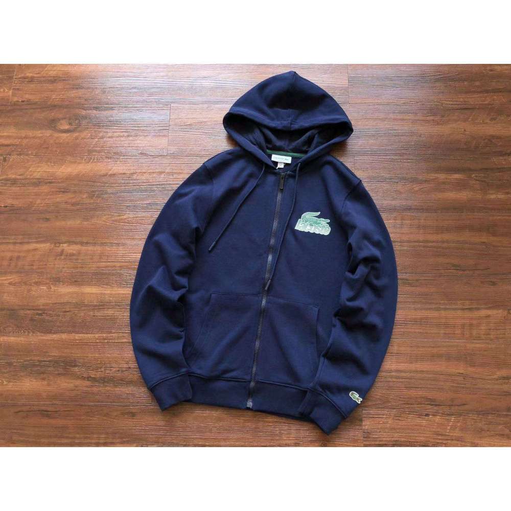 Sudadera Zip Lacoste Azul Oscuro