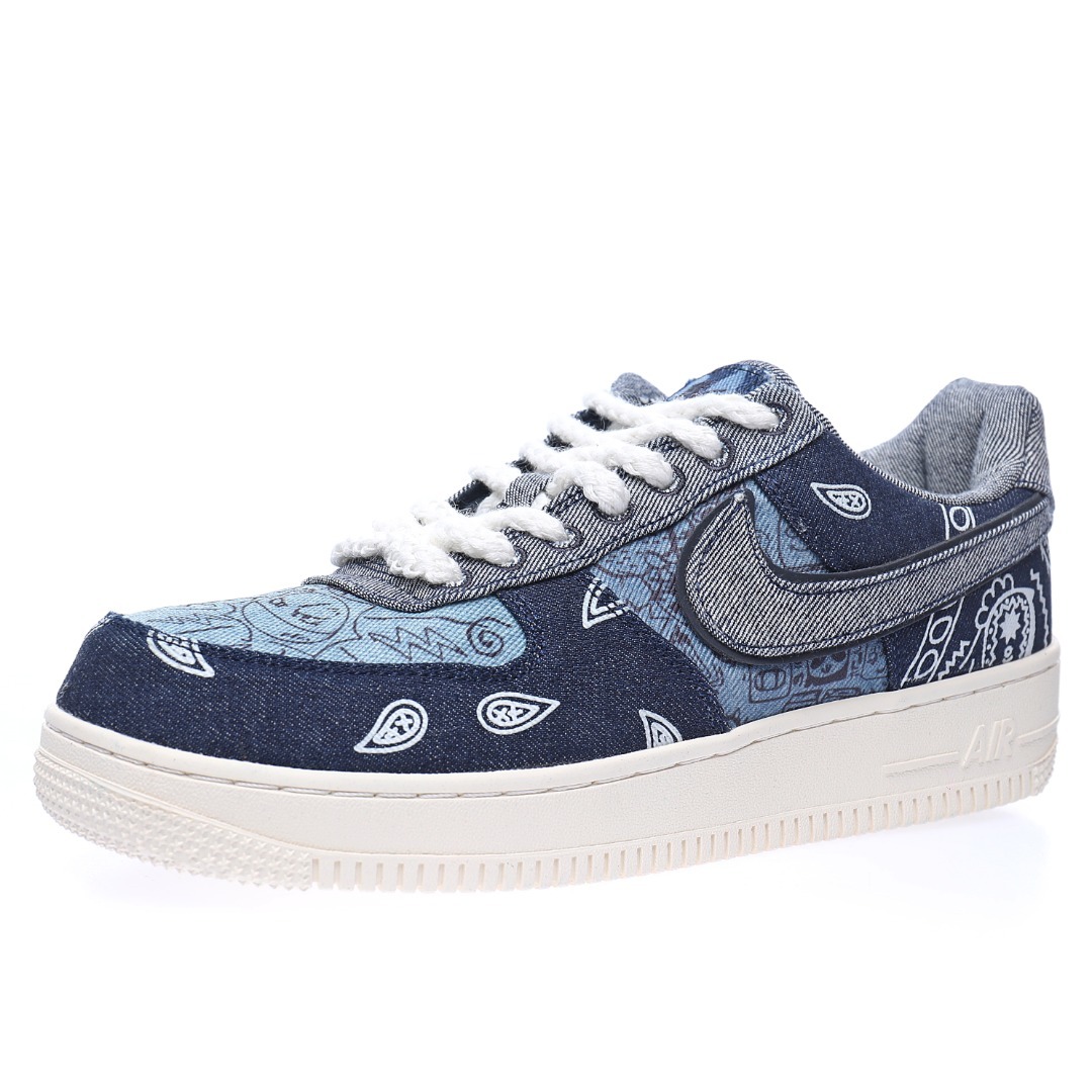 Alternative view of Nike Air Force 1 Low PRM"Denim Paisley"