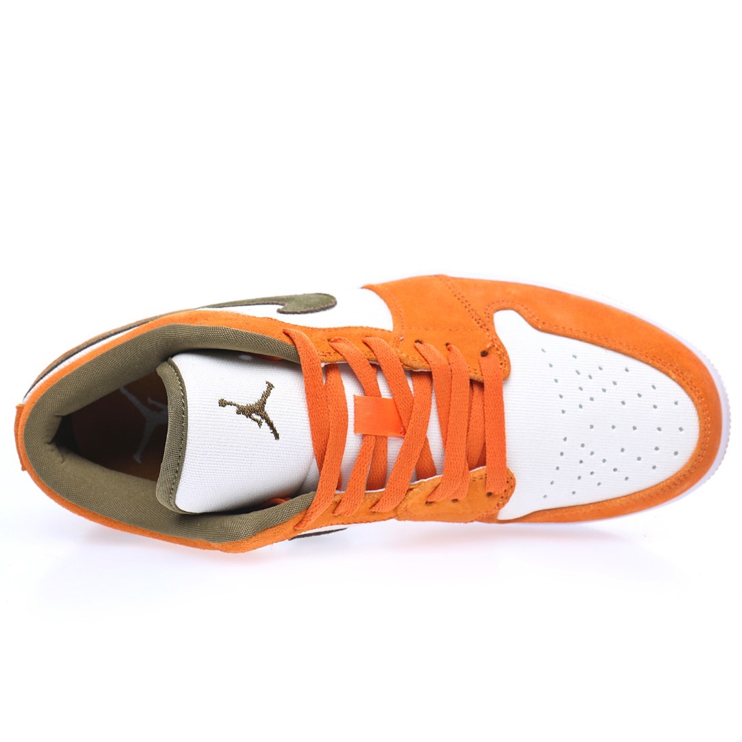 Nike Air Jordan 1 Low Suede "Orange Olive" - Imagen 4