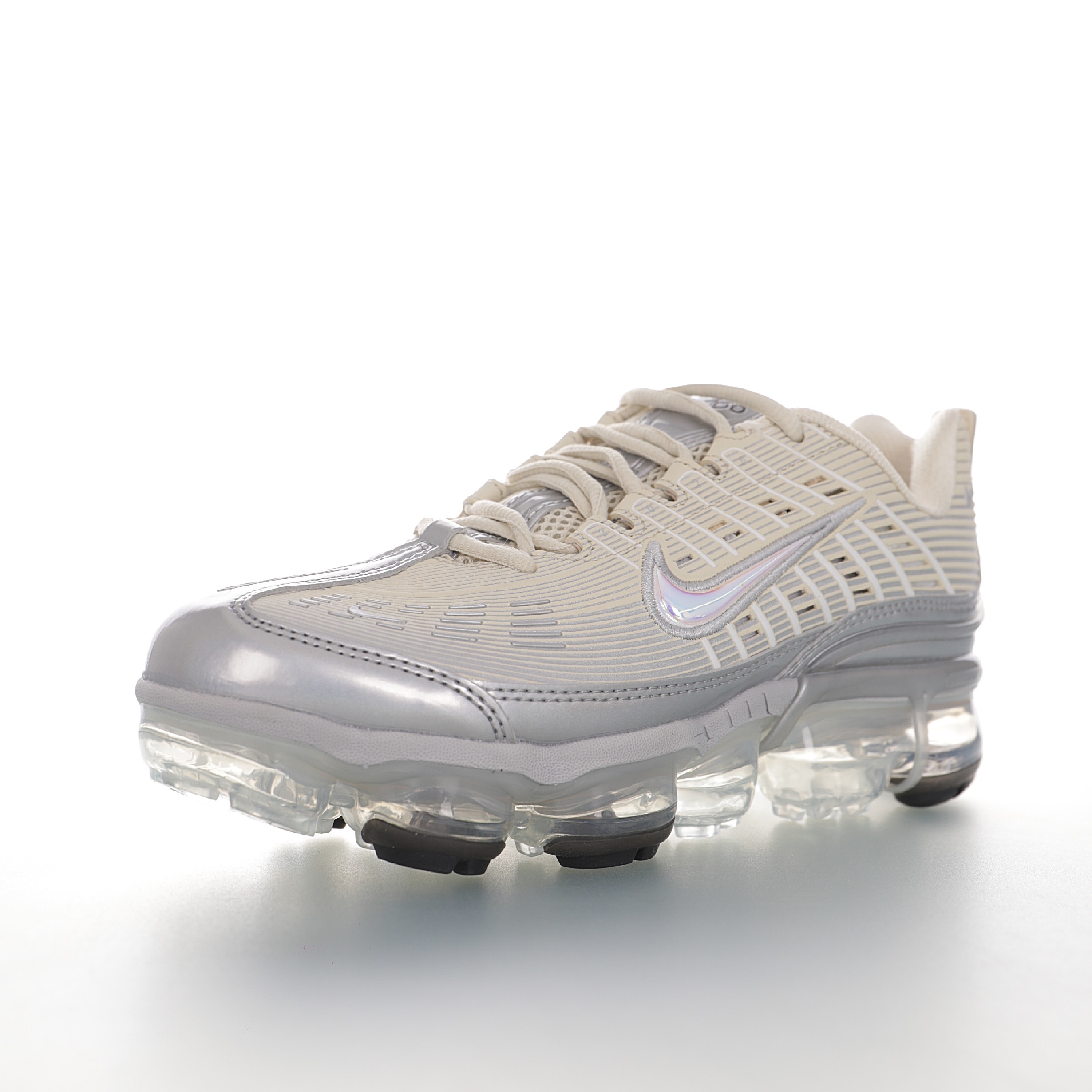 Alternative view of Nike Air VaporMax 360 "Fossil/Summit White/Metallic Silver"