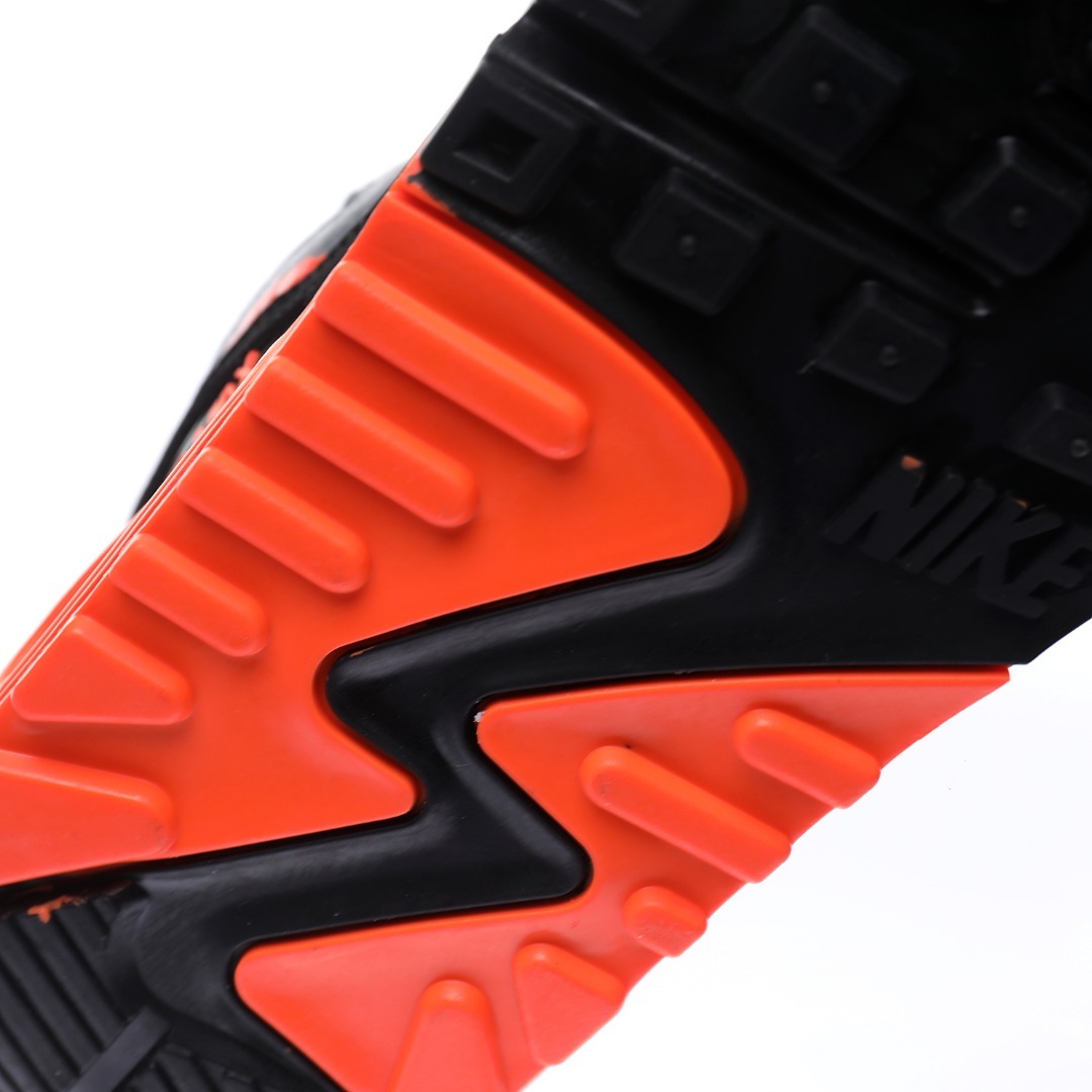 Alternative view of Nike Air Max 90"Grey/Black/White/Orange"