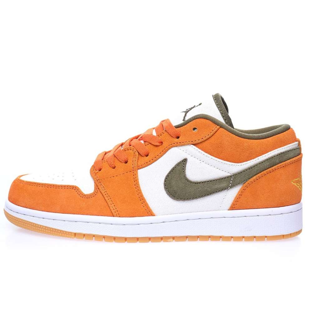 Nike Air Jordan 1 Low Suede "Orange Olive"