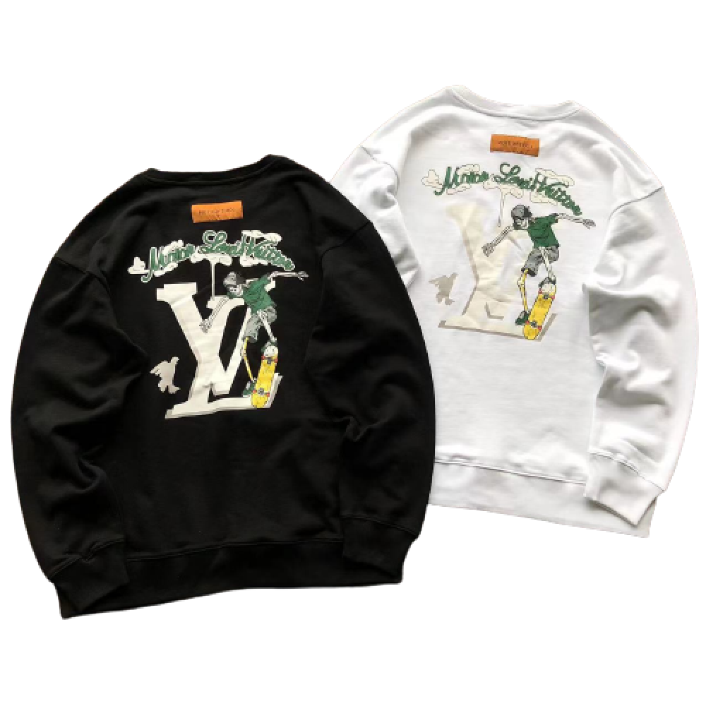 Sudadera sin Capucha Louis Vuitton Skeleton