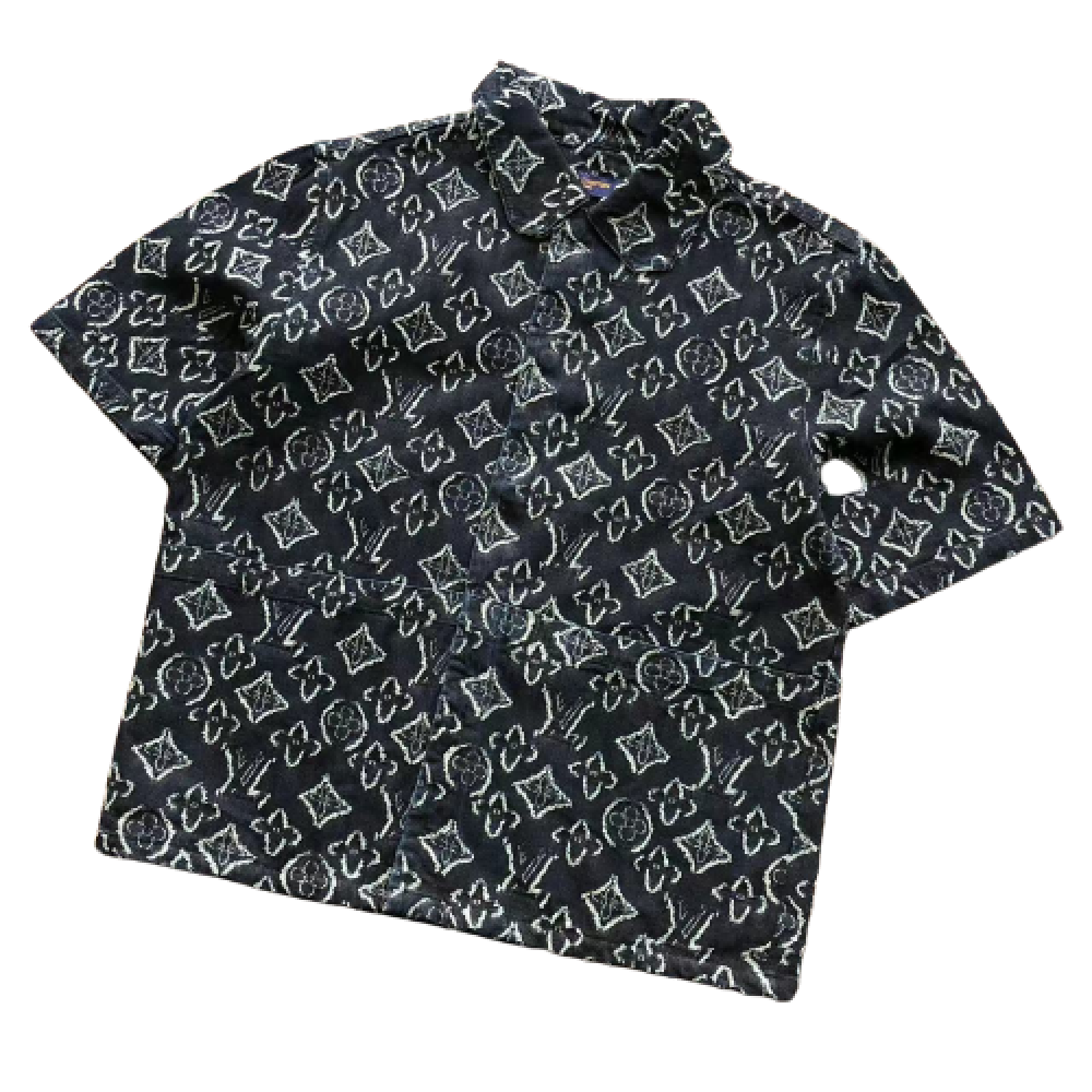 Camisa Negra Louis Vuitton Monograma