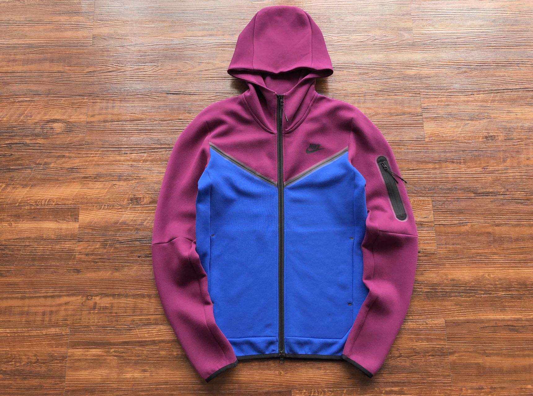 Alternative view of Conjunto de Chándal Nike Tech Fleece - Morado/Azul