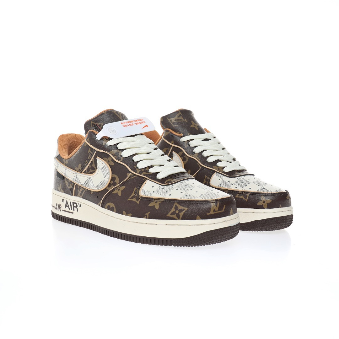 Alternative view of Nike Air Force 1'07 LV8 Low"Damier Azur/Brown/LV Monogram"