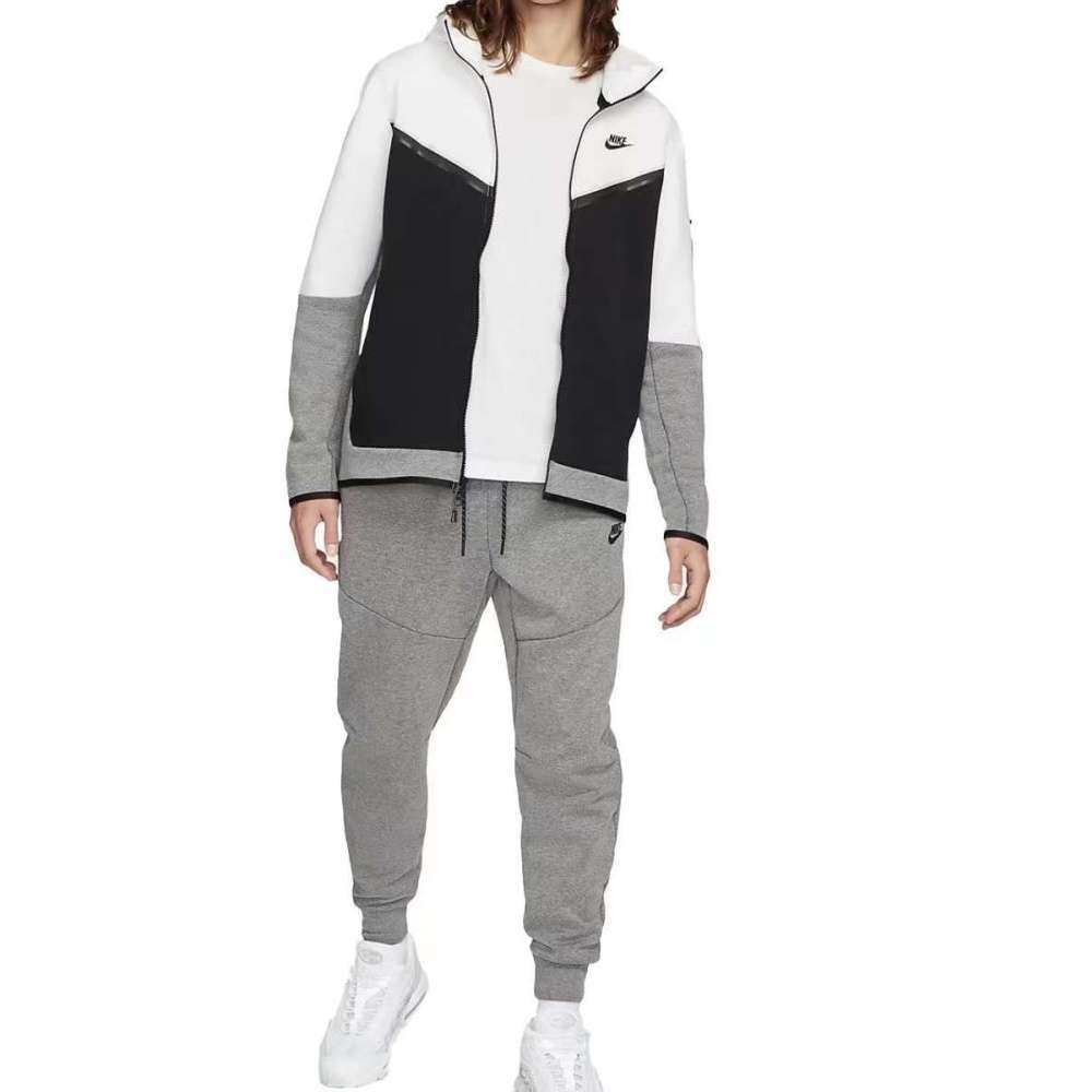 Conjunto de Chándal Nike Tech Fleece - Blanco/Negro