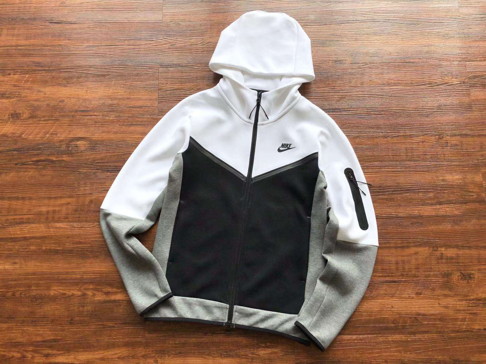 Alternative view of Conjunto de Chándal Nike Tech Fleece - Blanco/Negro