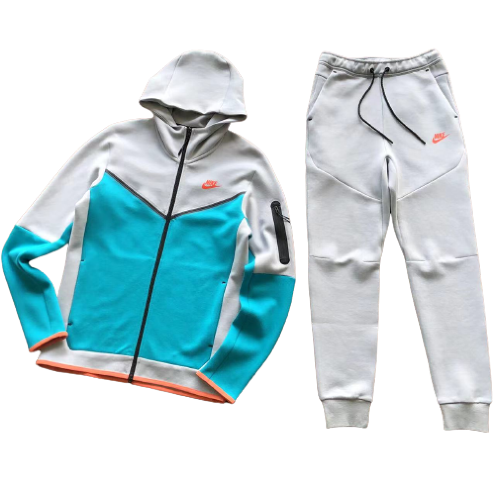 Conjunto de Chándal Nike Tech Fleece Blanco/Azul