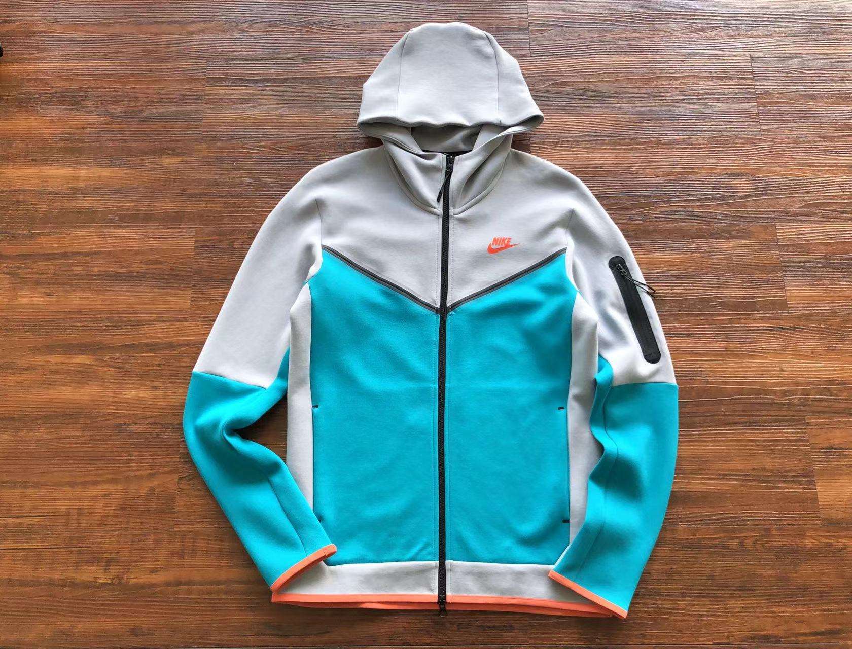 Alternative view of Conjunto de Chándal Nike Tech Fleece Blanco/Azul