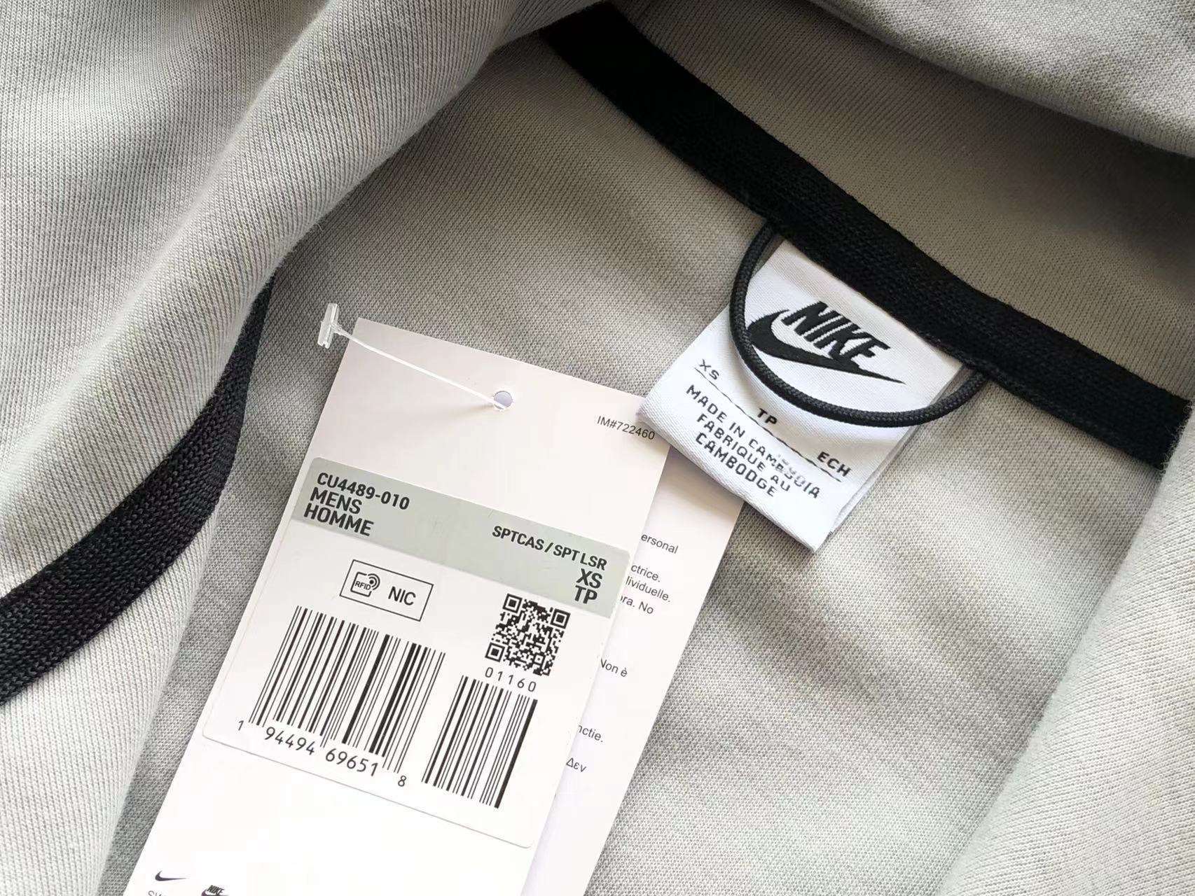 Chándal Nike Tech Fleece - Gris y Blanco - Imagen 10