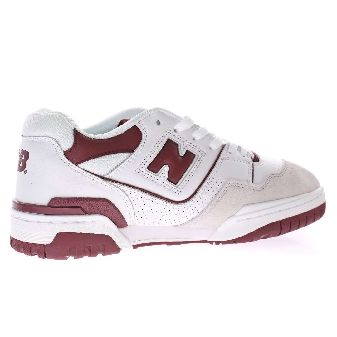 Alternative view of New Balance BB550 "White Light Gray Wine Red"