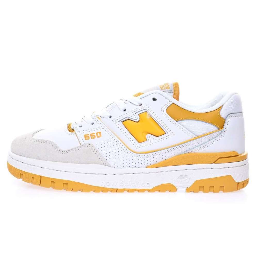 New Balance BB550 "Leather White Banana Yellow"