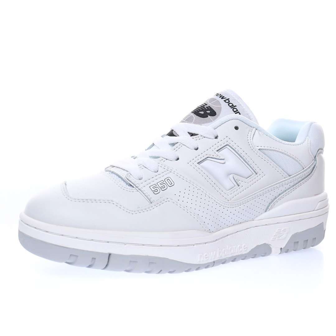 Alternative view of New Balance BB550 "Leather White Gray"