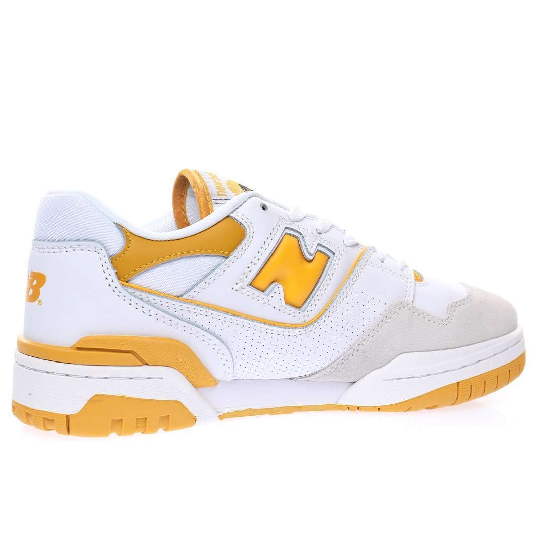 Alternative view of New Balance BB550 "Leather White Banana Yellow"