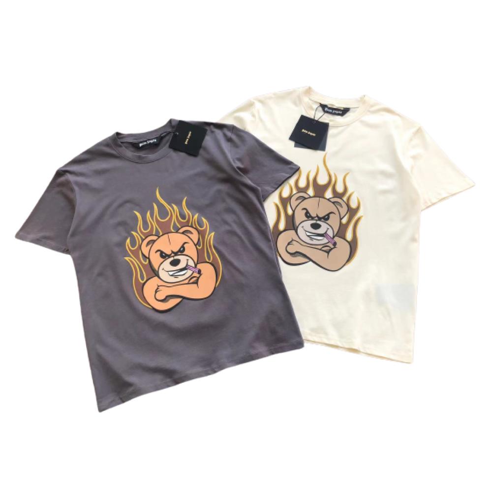 Camiseta Palm Angels con diseño de oso en llamas, edición limitada