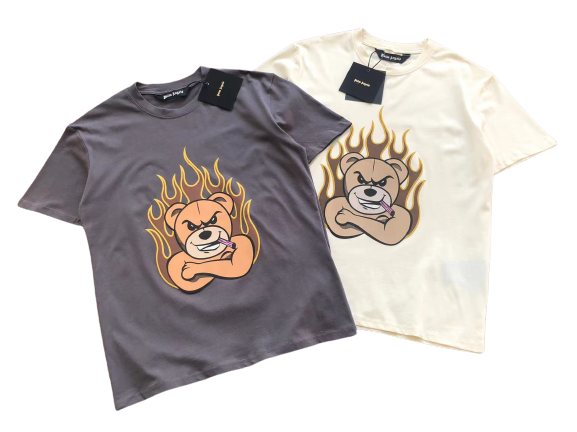 Camiseta Palm Angels con diseño de oso en llamas, edición limitada