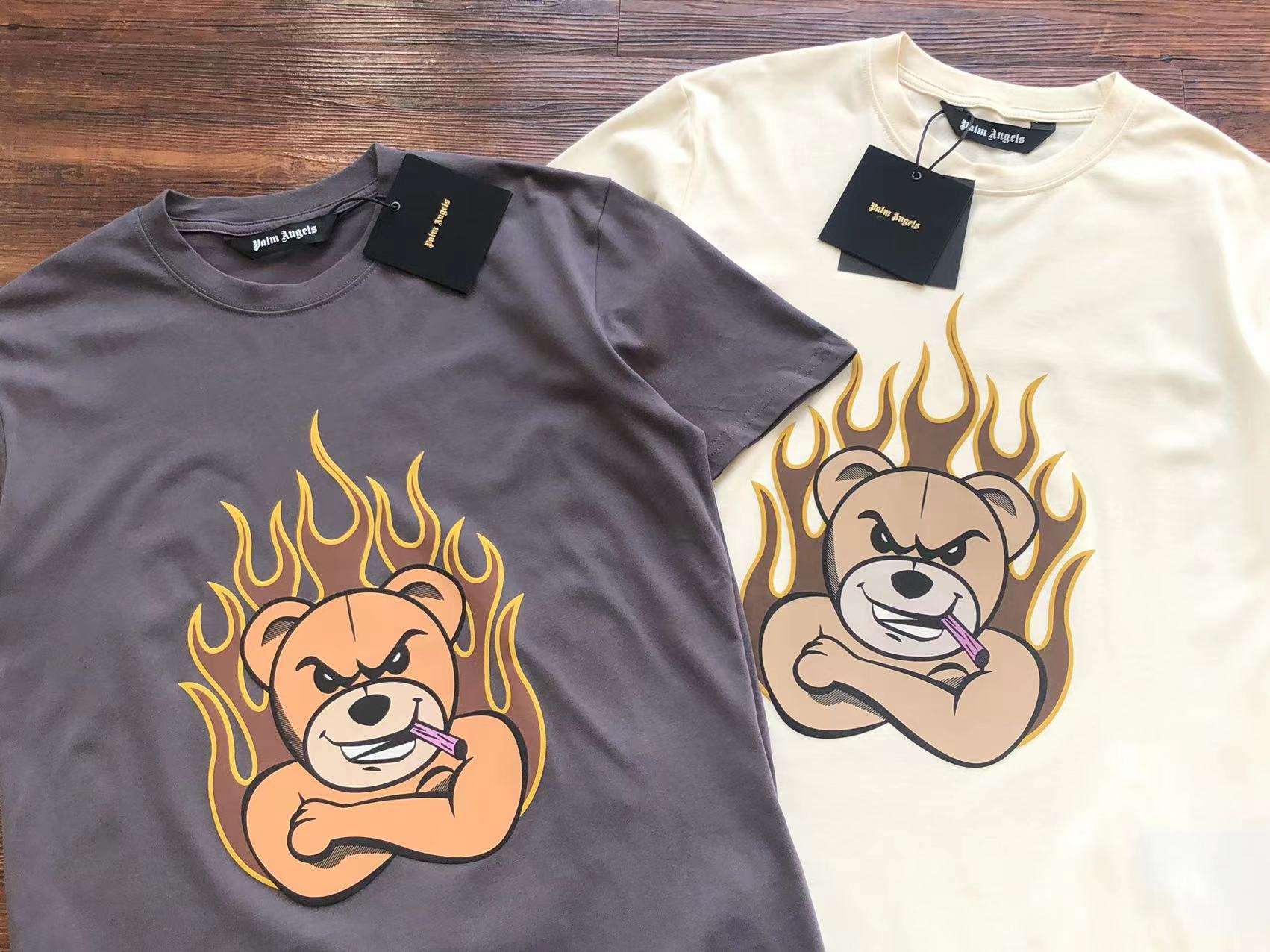 Camiseta Palm Angels Motivos de Oso en Llamas- SS23 - Imagen 4