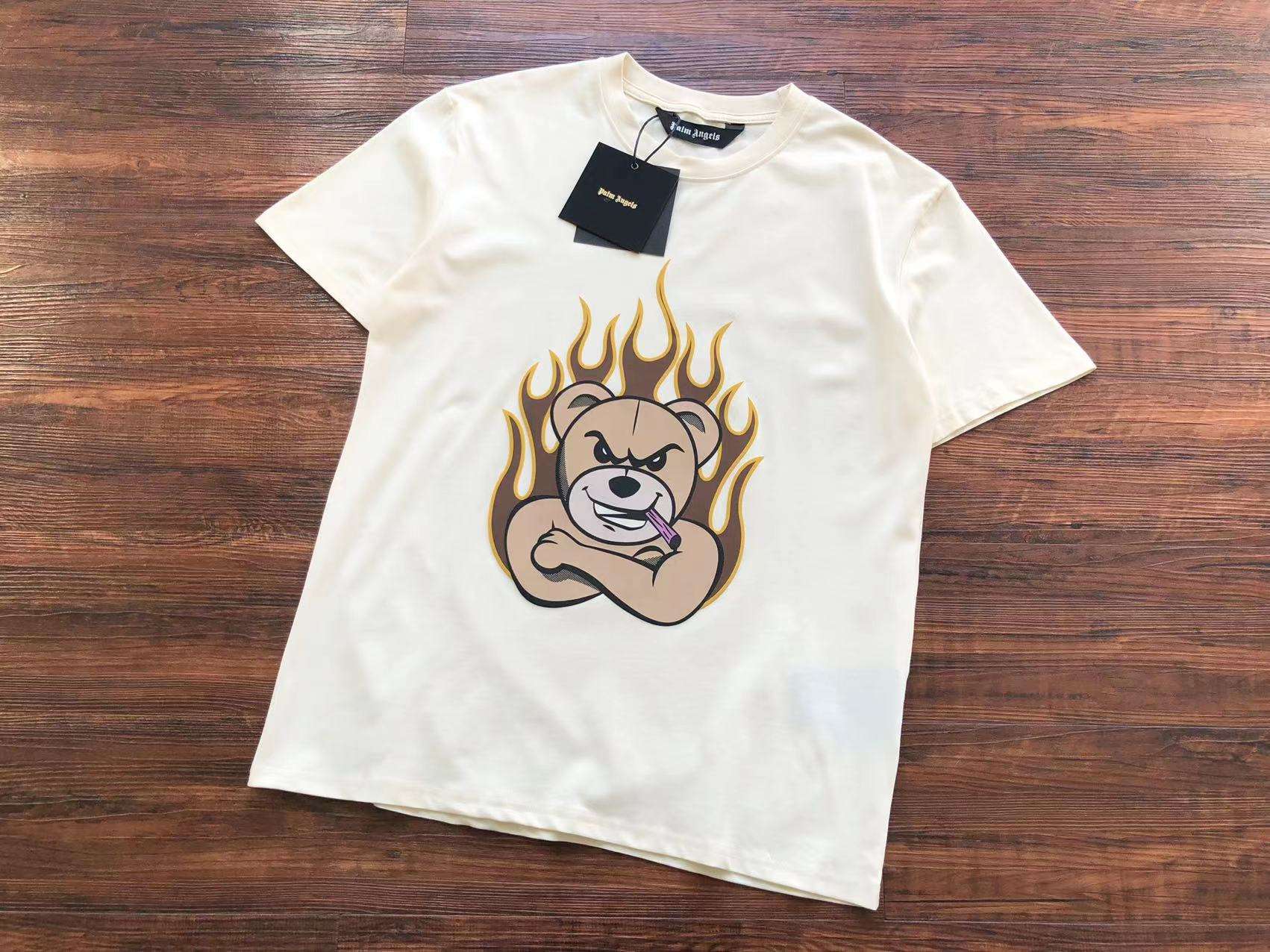 Camiseta Palm Angels Motivos de Oso en Llamas- SS23 - Imagen 8