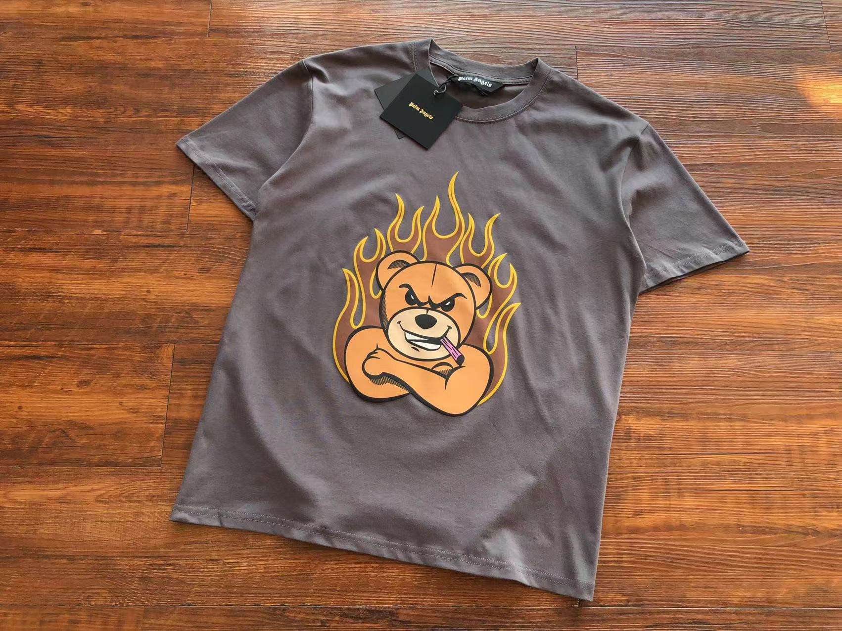 Alternative view of Camiseta Palm Angels Motivos de Oso en Llamas- SS23