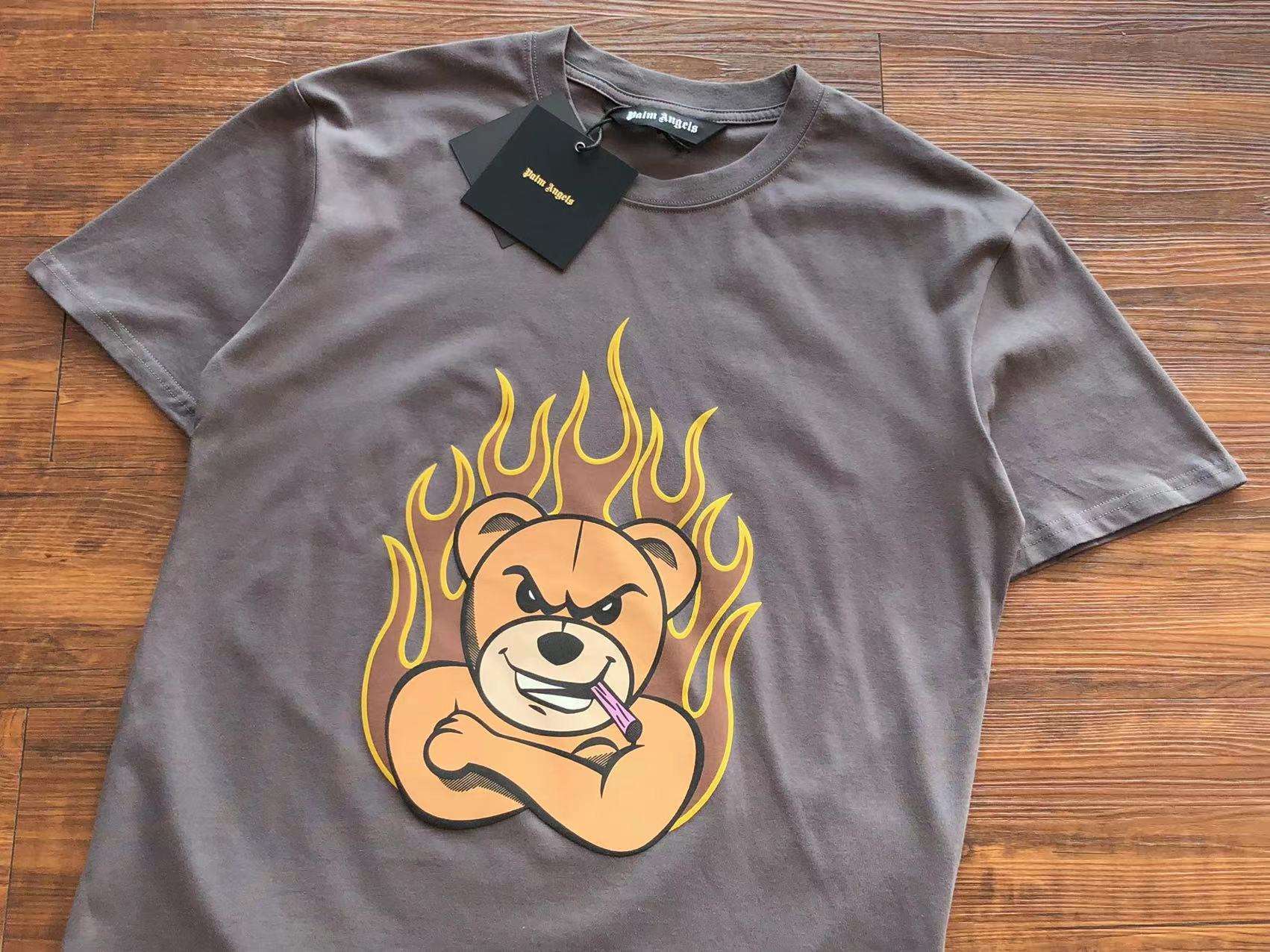 Camiseta Palm Angels Motivos de Oso en Llamas- SS23 - Imagen 3