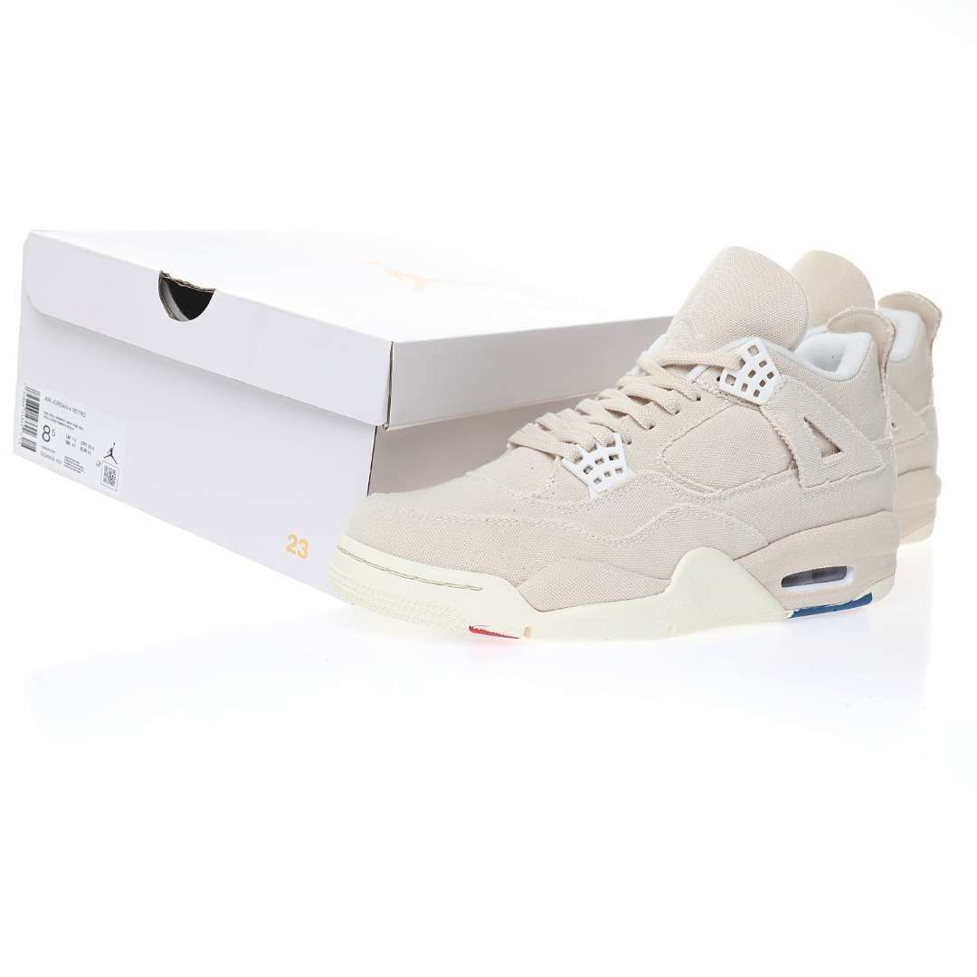 Jordan 4 Retro: Canvas, Sail & Cement Grey - Imagen 8