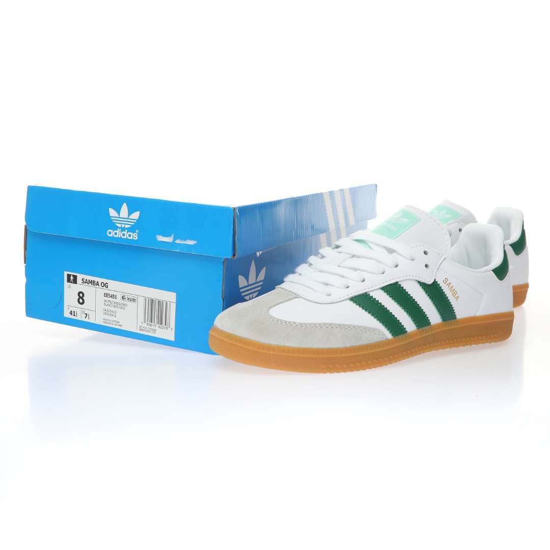 Adidas Samba OG "Blanco/Verde" - Imagen 3