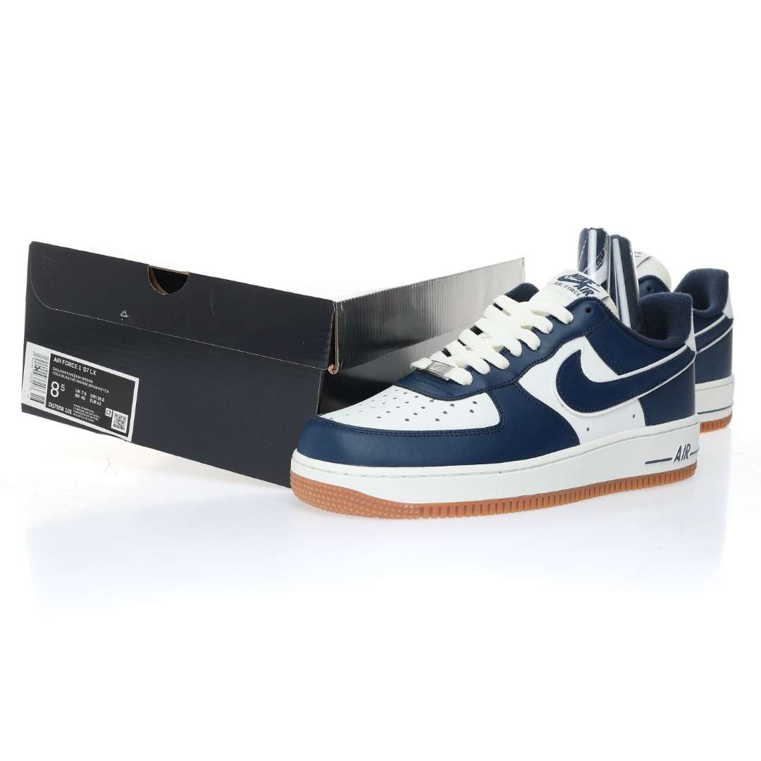 Nike Air Force 1’07 Low LX"Navy/White/Gum" - Imagen 8