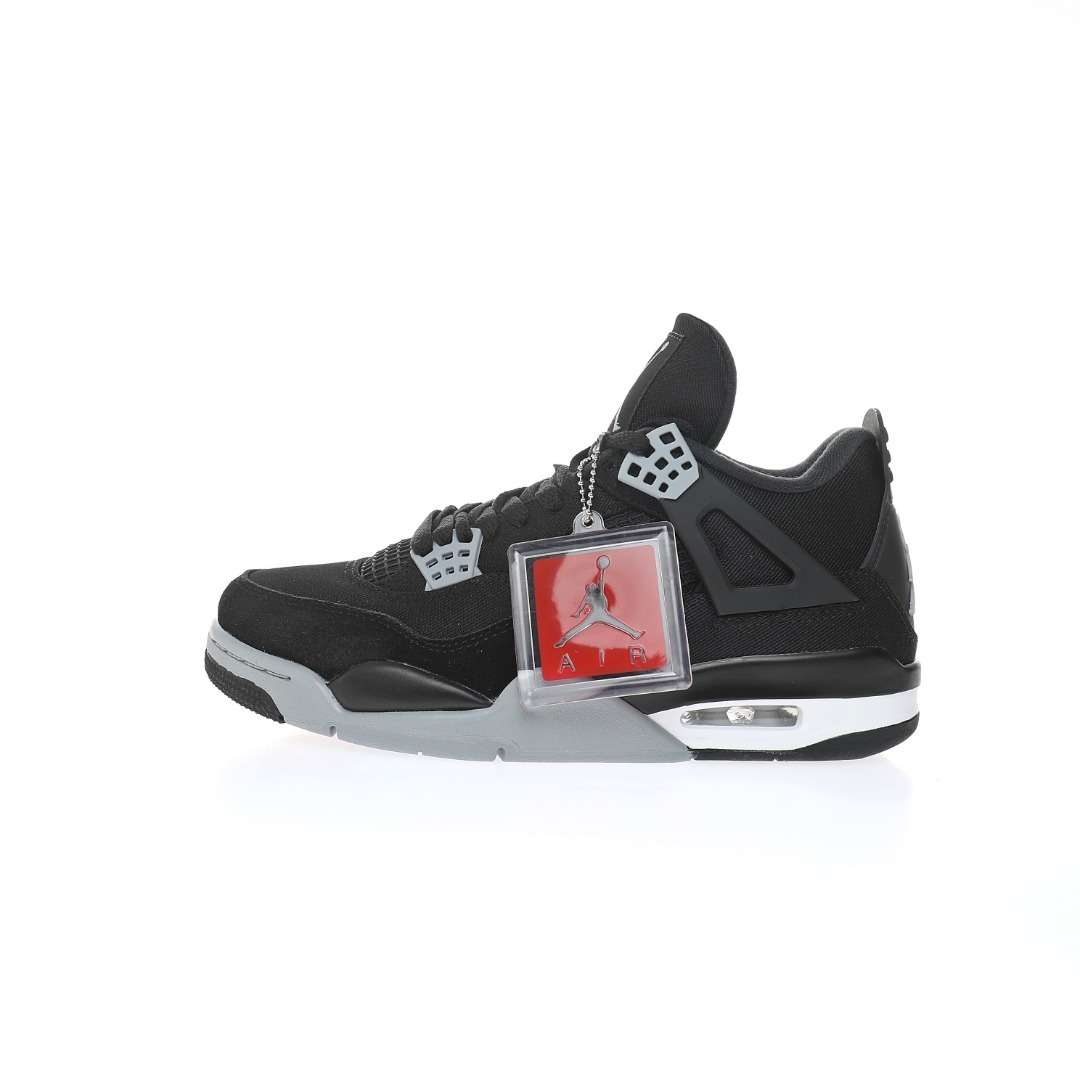 Air Jordan 4 Black Canvas