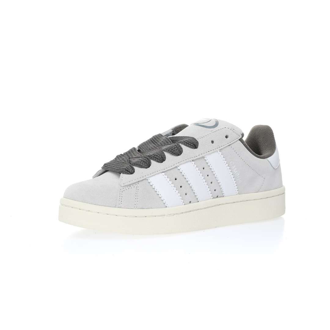 Adidas Campus 80s Gris Cordones Anchos - Imagen 2