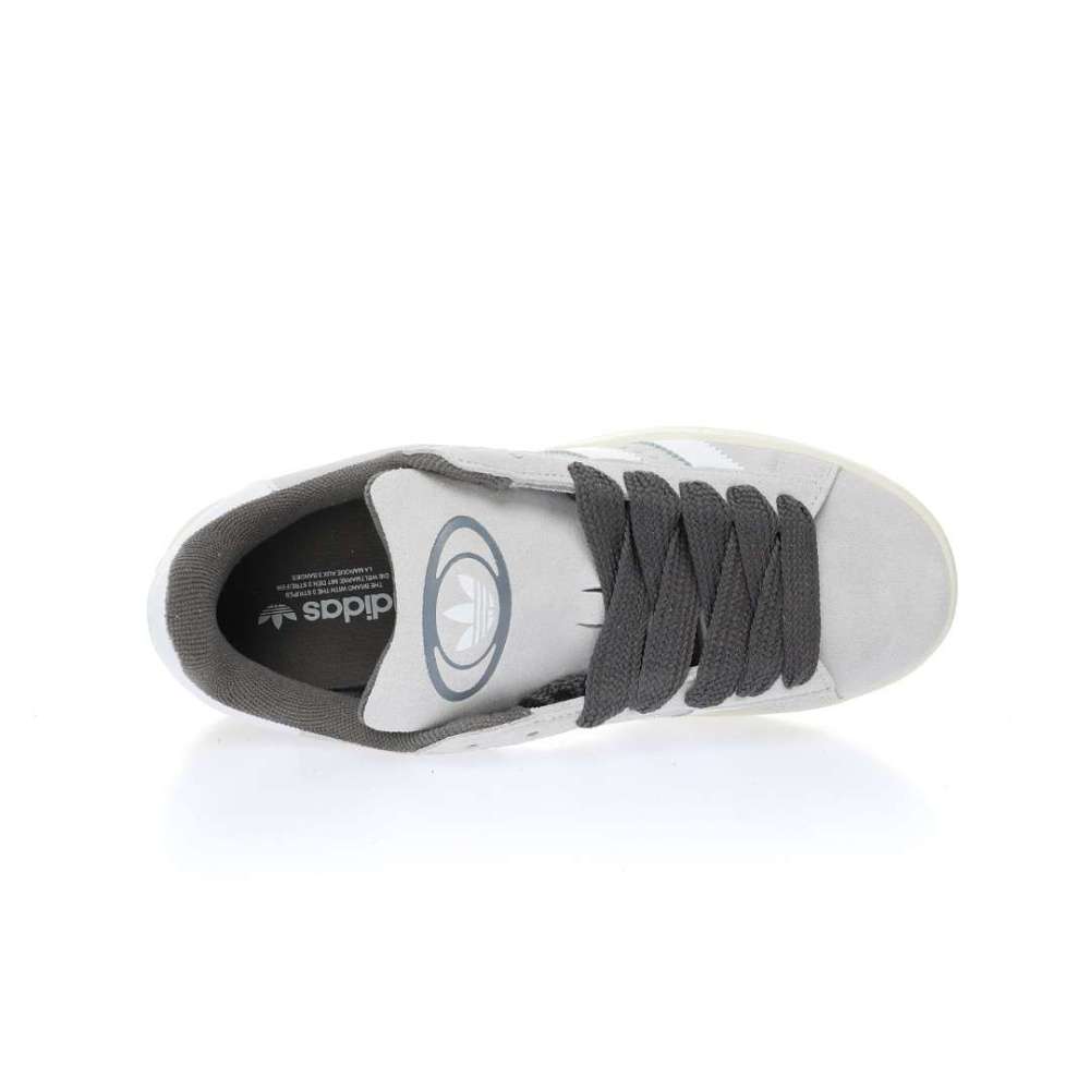 Adidas Campus 80s Gris Cordones Anchos - Imagen 3
