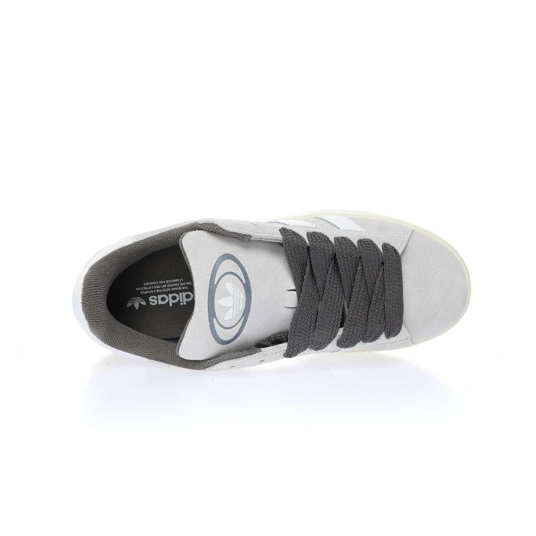 Adidas Campus 80s Gris Cordones Anchos - Imagen 3