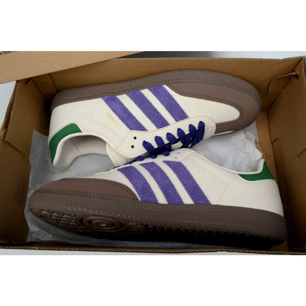 Adidas Samba OG Beige/Morado/Verde - Imagen 3