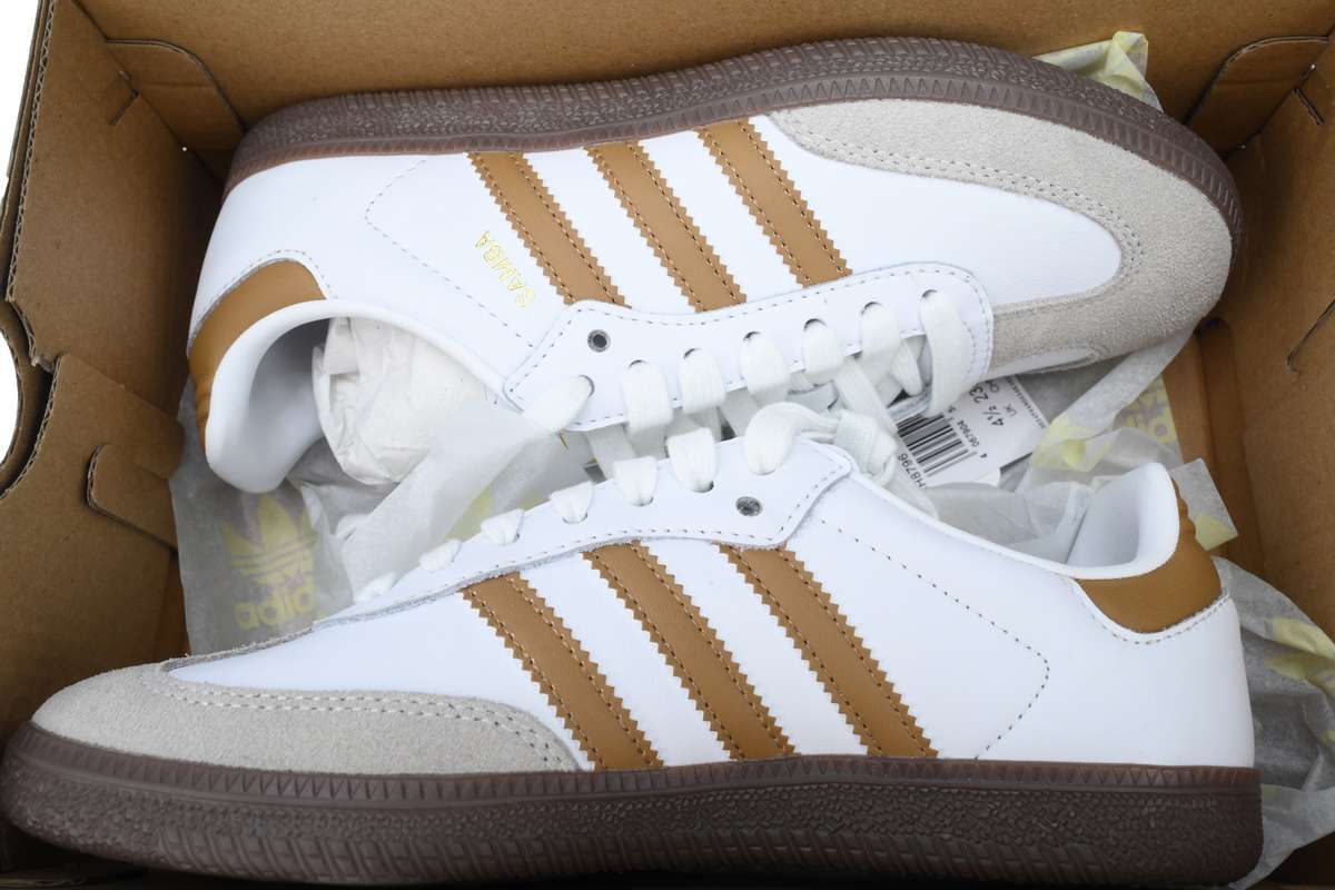 Adidas Samba Blancas con Rayas Doradas - Imagen 6