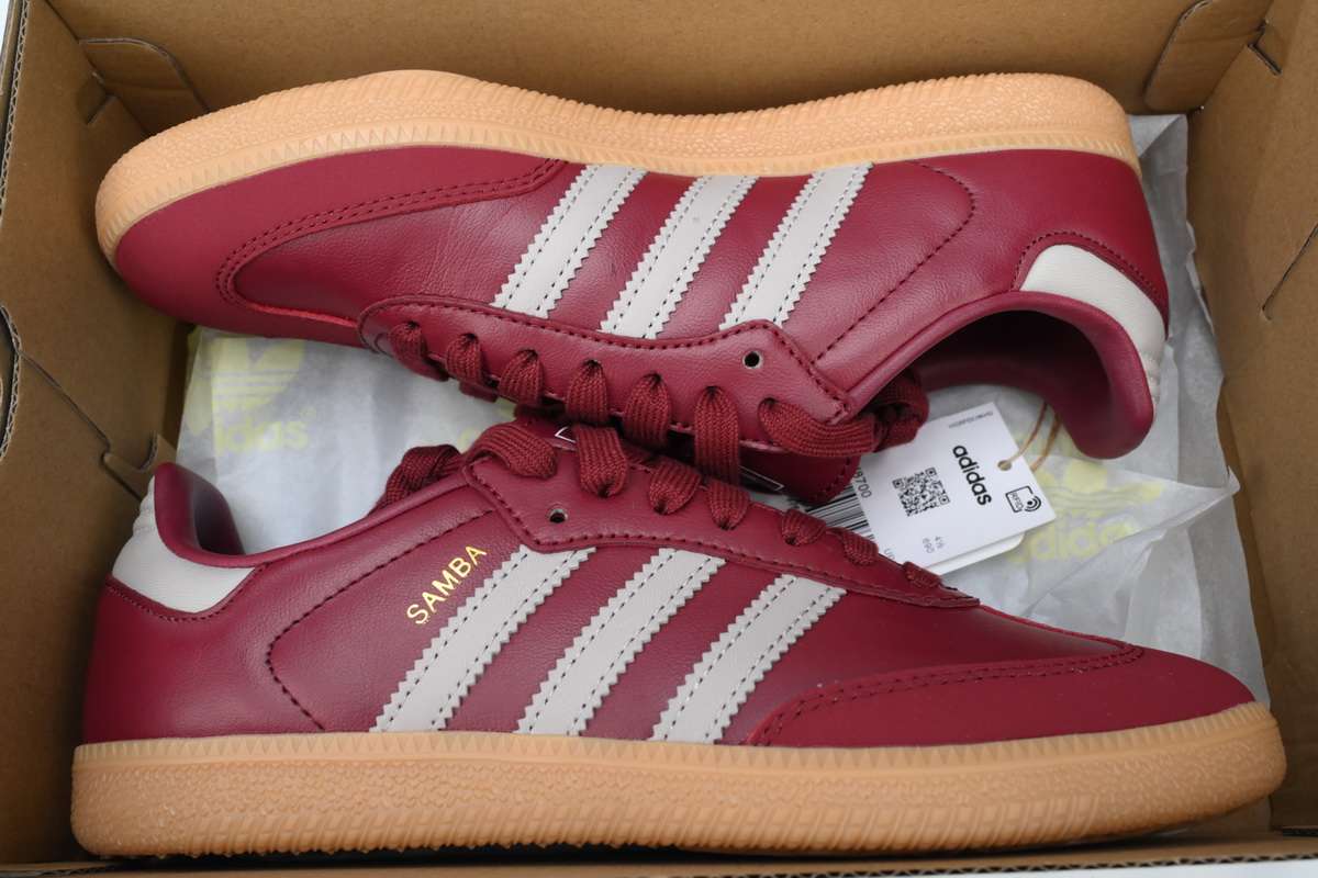 Adidas Samba Granate "Suela Gum" - Imagen 6
