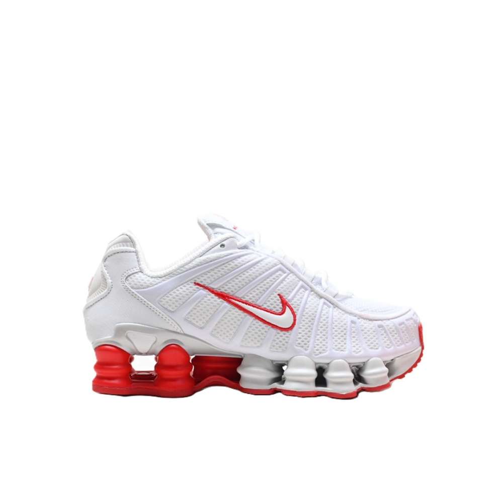 Nike Shox Tl Blancos con logo en Rojo