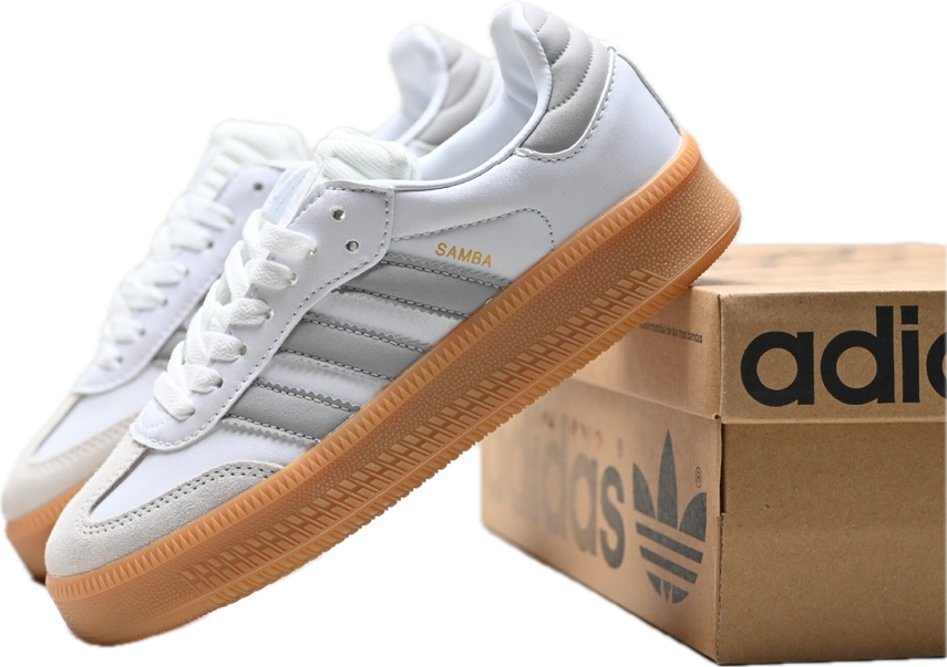 Adidas Samba XLG Blancas y Grises - Imagen 6