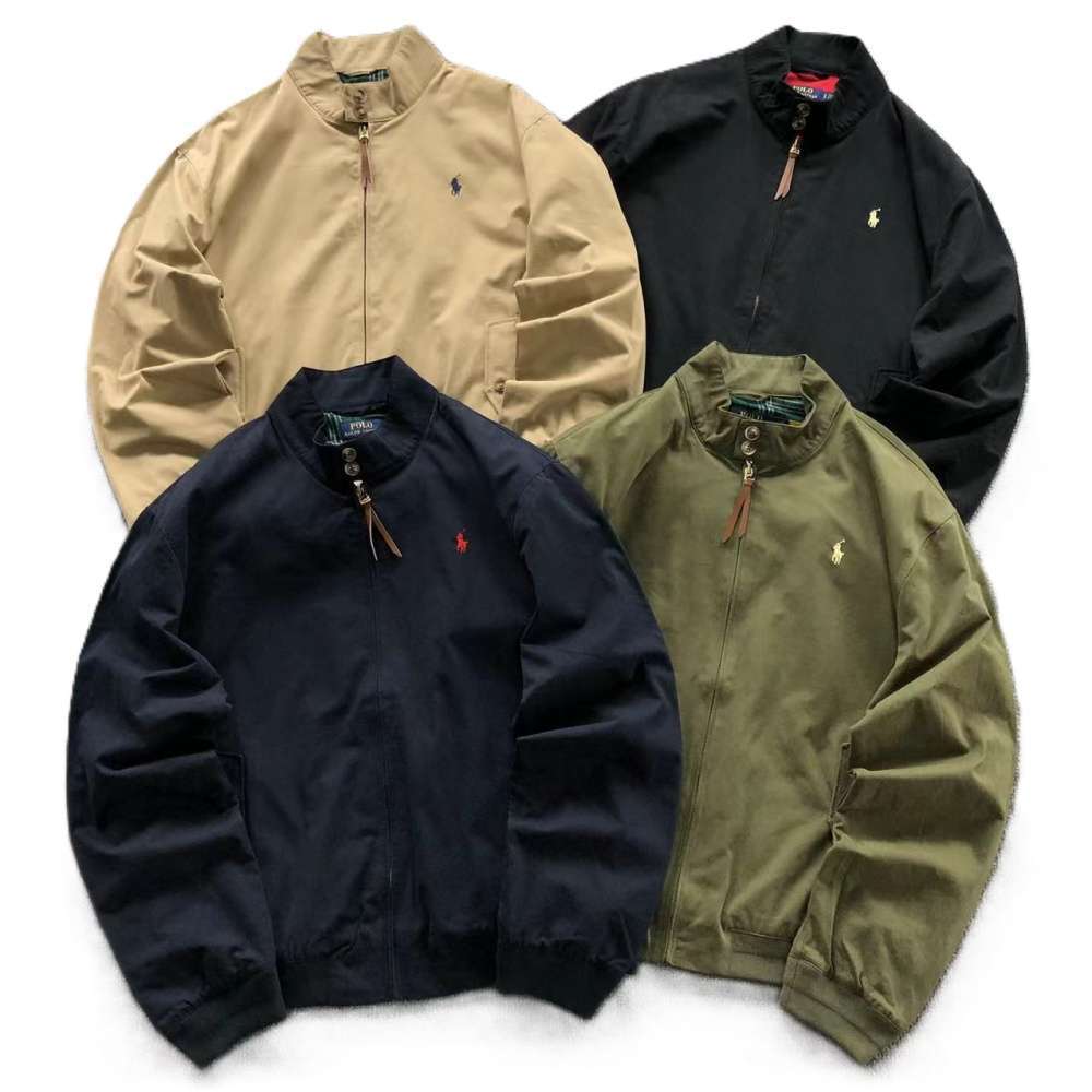 Chaqueta Harrington R.L con Cierre de Botones