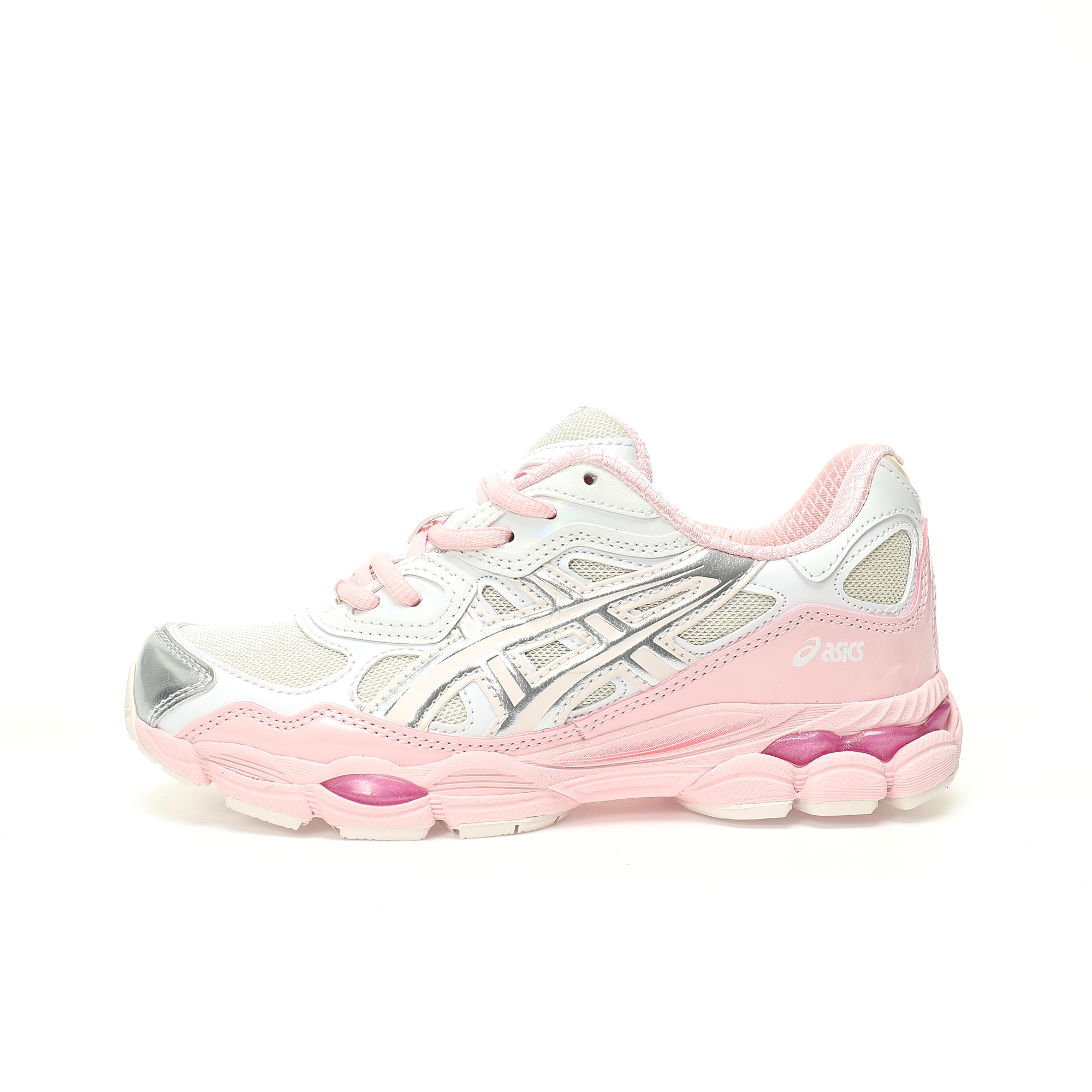 Asics blancas con rosa para mujer