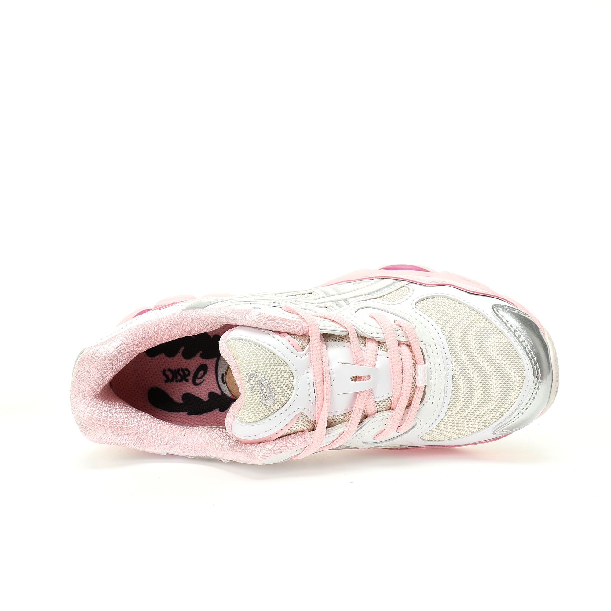 Asics blancas con rosa para mujer
